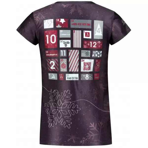  Tricou de Crăciun premium pentru femei ALTISPORT VOJ/ALWVN8TR06 MARO 