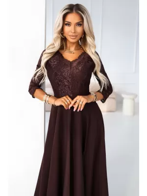 Rochie NUMOCO 309-14 CIOCOLATĂ