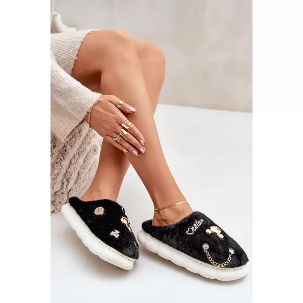  Papuci de damă BOTO IVELFEDI 35011 NEGRU 