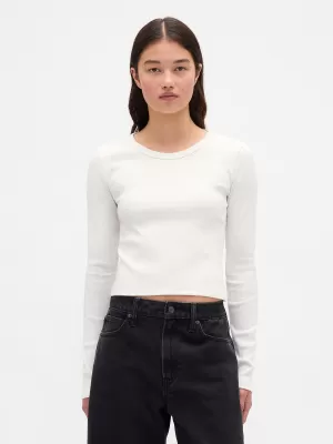 Tricou de damă GAP LONGSLEEVE LOGO TEE 801017-00 ERICA GRI PAL