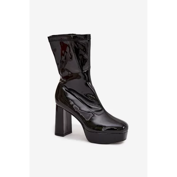  Pantofi de dama cu toc BOTO CALVESSA 39545 NEGRU 