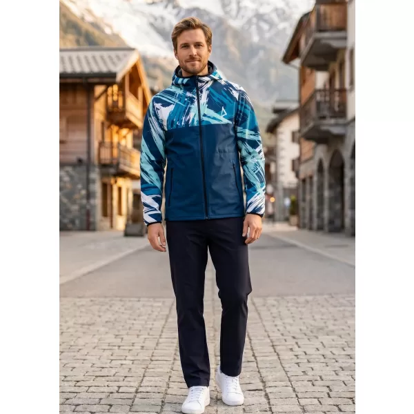  Jachetă softshell premium pentru bărbați ALTISPORT VOJ/ALM039JACK01 ALBASTRU MARIN 