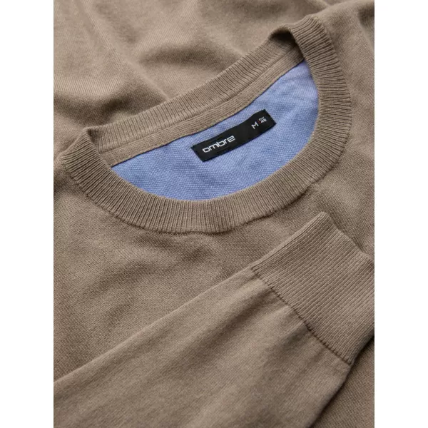  Pulover pentru bărbați OMBRE OM-SWBS-0106 BEJ ÎNCHIS 