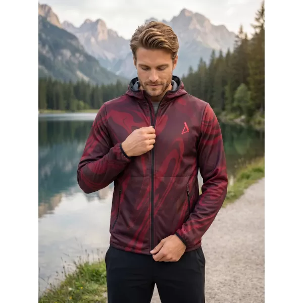  Jachetă softshell premium pentru bărbați ALTISPORT VOJ/ALM072JACK01 VIN/ROSU 
