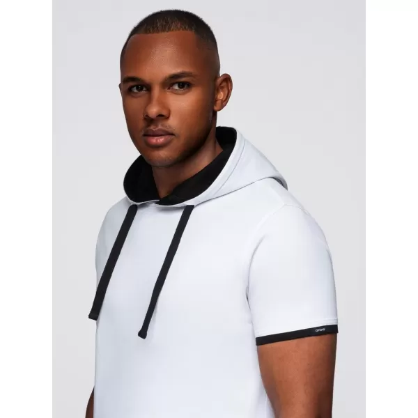  Tricou pentru bărbați OMBRE OM-TSCT-0256 ALB 