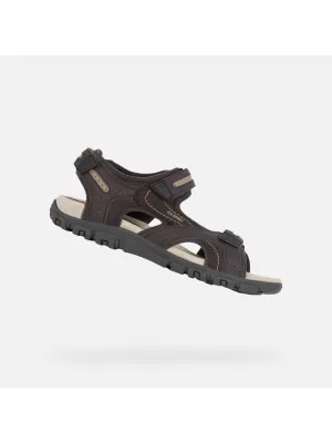 Sandale pentru bărbați GEOX UOMO SANDAL STRADA G003039 MARO ÎNCHIS