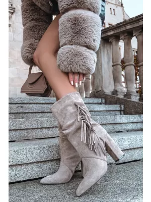 Pantofi de dama cu toc BOTO DARLINA 40513 KAKI