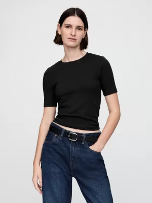Tricou pentru femei GAP MODAL CREW TEE 679172-00 NEGRU