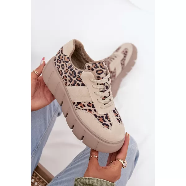  Adidași de damă VINCEZA LEOPARDO BEJ 