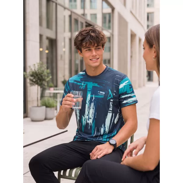  Tricou premium pentru bărbați ALTISPORT VOJ/ALM010TR01 ALBASTRU MARIN 