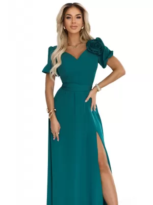 Rochie NUMOCO 653-1 VERDE STICLA