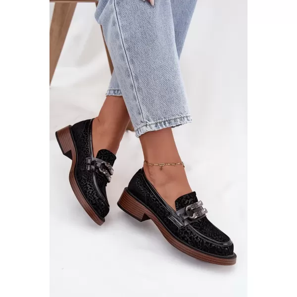  Mocasini de dama D&A MR52-176 NEGRU 