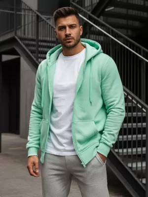 Hanorac pentru bărbați DSTREET BX5231 VERDE DESCHIS