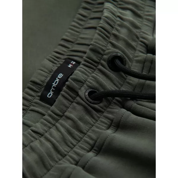  Pantaloni de trening pentru bărbați OMBRE OM-PASK-0281 VERDE MĂSLINIU ÎNCHIS 