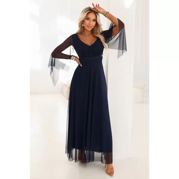  Rochie NUMOCO 655-3 ALBASTRU ÎNCHIS 