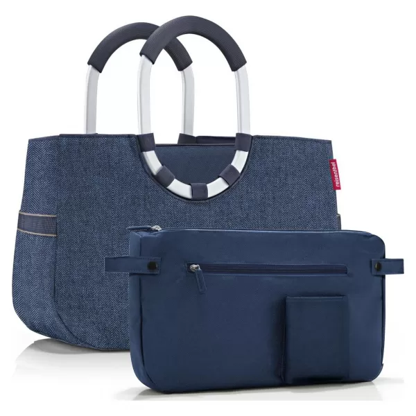  Sac REISENTHEL Loopshopper M HERINGBONE ALBASTRU ÎNCHIS 