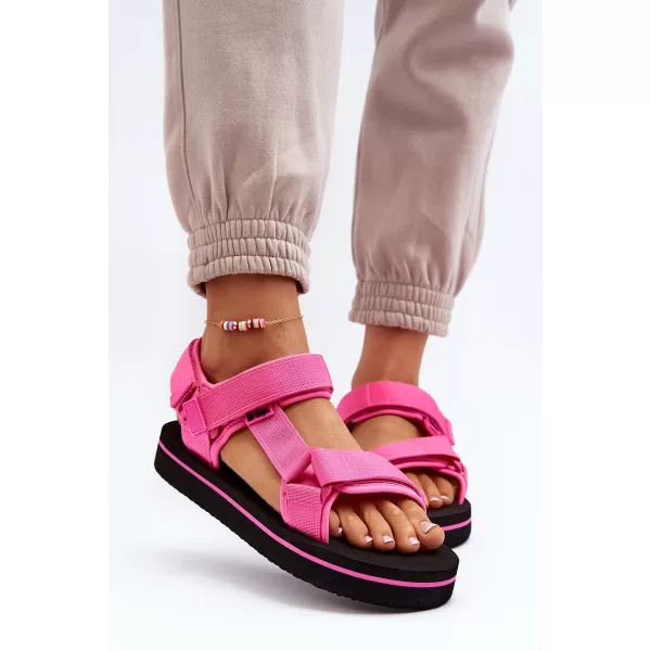  Sandale de dama LEE COOPER LCW-23-34-2613 NEGRU/FUCSIA 