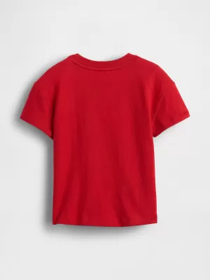 Tricou pentru copii GAP ORIGINAL LOGO TEE 779644-01 SOS DE ROSII