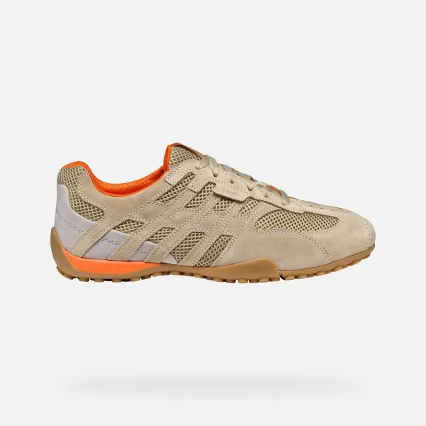  Adidași pentru bărbați GEOX SNAKE ORIGINAL G002963 BEJ 