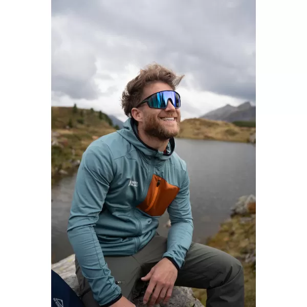  Hanorac powerfleece pentru bărbați NORDBLANC BRACKEN NBWFM8286 VERDE ÎNCHIS 