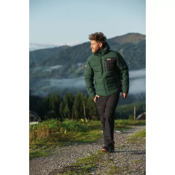 Geaca de iarna pentru barbati NORDBLANC BRAMBLE NBWJM8258 VERDE ÎNCHIS 