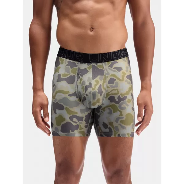  Boxeri pentru bărbați UNDER ARMOUR UA PERFORMANCE TECH - PRINT 6IN - 1PK 1383875-069 TITAN 