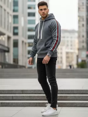 Hanorac pentru bărbați DSTREET BX5938 GRI