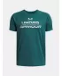 Tricou băieți UNDER ARMOUR UA TECH SPLIT WORDMARK SS 1383010-338 VERDE