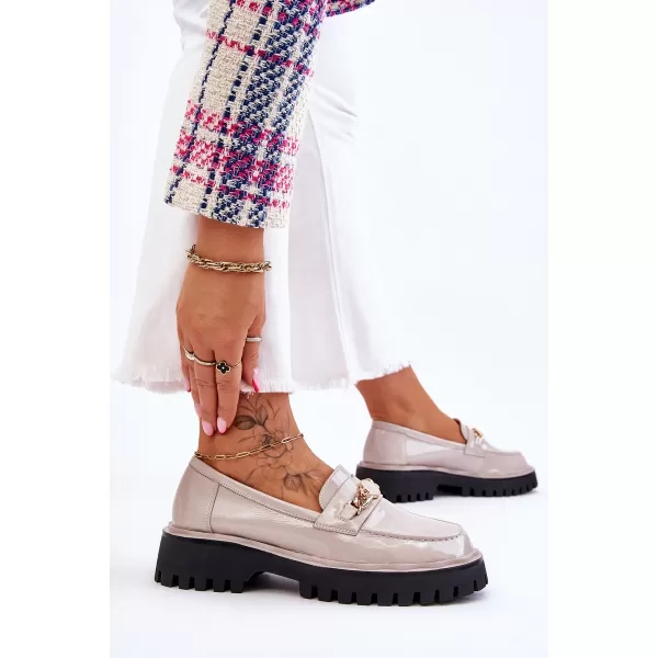  Mocasini de dama S.BARSKI Ronin GRI DESCHIS 