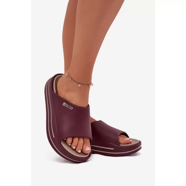  Papuci dama BIG STAR SS274425 RED Pantofi Big Star 