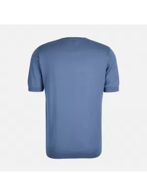Tricou pentru bărbați GEOX KNIT G012315 ALBASTRU