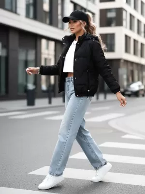 Geaca de dama DSTREET TY4175 NEGRU