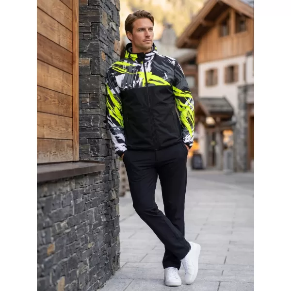  Jachetă softshell premium pentru bărbați ALTISPORT VOJ/ALM039JACK01 NEGRU SI GALBEN 