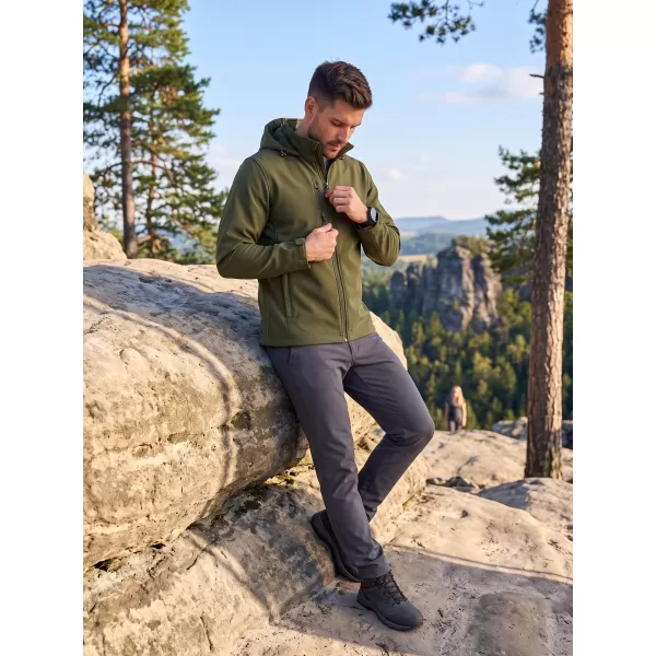  Jachetă softshell pentru bărbați ALTISPORT NoPrint NP/ALM845 MILITAR 