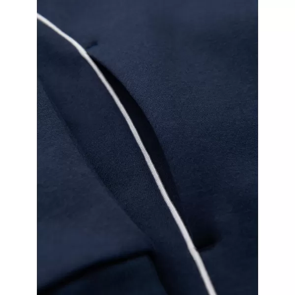  Hanorac pentru bărbați OMBRE OM-SSNZ-0250 ALBASTRU MARIN 