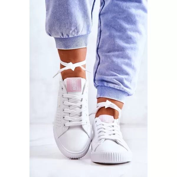  Adidași de damă BIG STAR HH274073 ALB/ROZ Pantofi Big Star 
