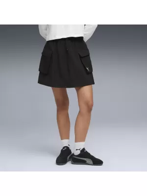Fusta de dama PUMA WARDROBE ESS WV CARGO SKIRT 634584_01 PUMA NEGRU