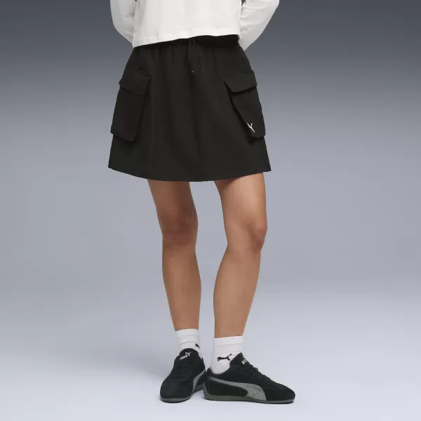  Fusta de dama PUMA WARDROBE ESS WV CARGO SKIRT 634584_01 PUMA NEGRU 