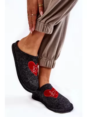 Papuci de damă BIG STAR KK276019 NEGRU/ROȘU Pantofi Big Star