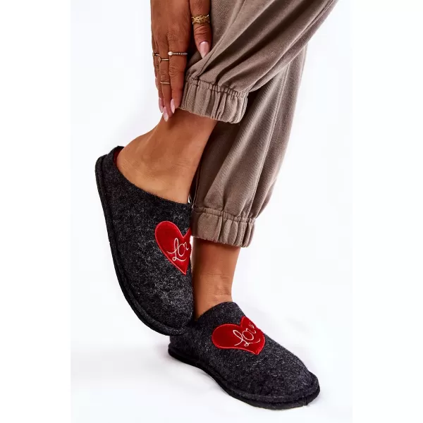  Papuci de damă BIG STAR KK276019 NEGRU/ROȘU Pantofi Big Star 