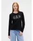 Tricou pentru femei GAP CREW LONGSLEEVE TEE 846968-02 NEGRU