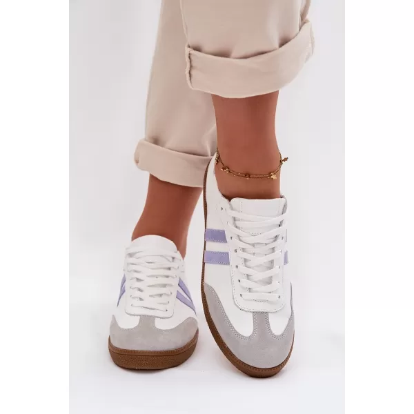  Adidași de damă ZAZOO N1068 ALB/ALBASTRU VIOLET 