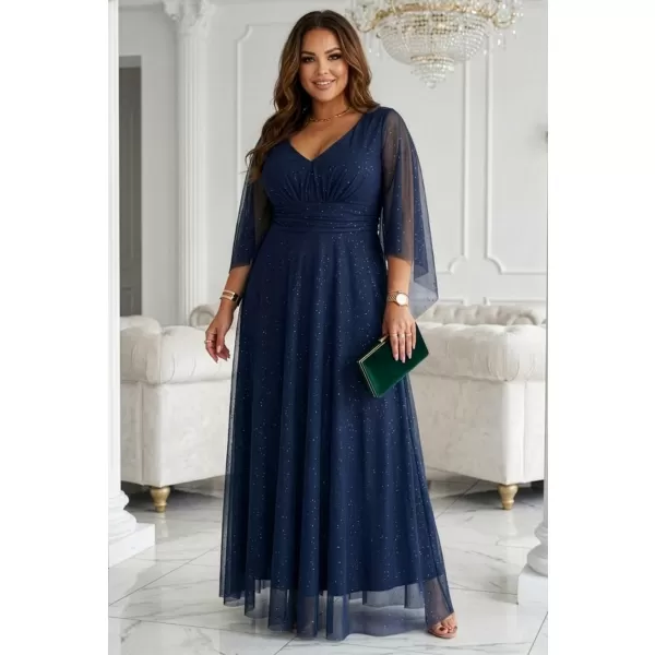  Rochie NUMOCO 655-3 ALBASTRU ÎNCHIS 