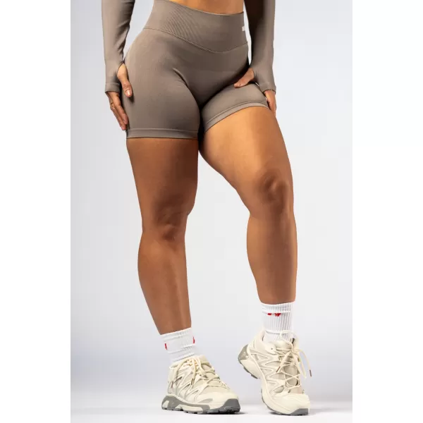 Pantaloni scurți push-up cu talie înaltă POWER 893 LIGHT BROWN ASH Nebbia 