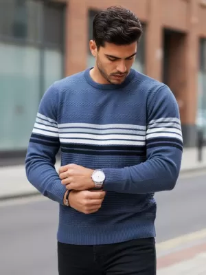 Pulover pentru bărbați DSTREET WX2325 ALBASTRU