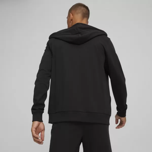 Hanorac pentru bărbați PUMA TEAMGOAL CASUALS HOODED JACK 658595_03 PUMA NEGRU/PUMA ALB 