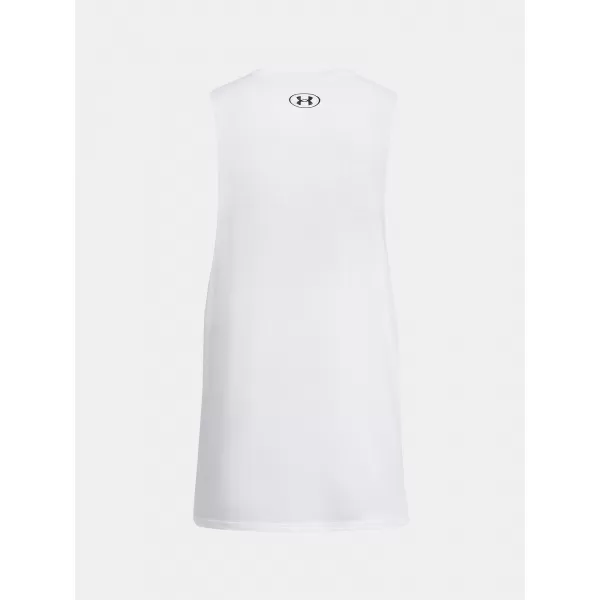  Maiou bărbătesc UNDER ARMOUR LEFT CHEST CUT OFF TANK 1329286-100 ALB 
