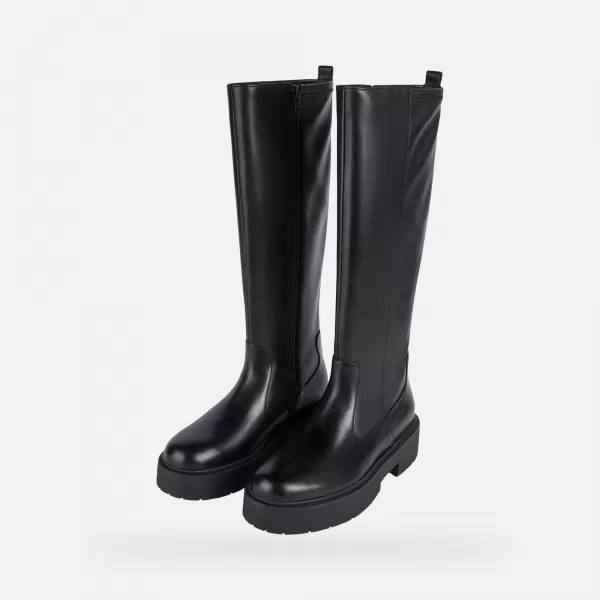  Cizme de dama GEOX SPHERICA EC7 G004247 NEGRU 