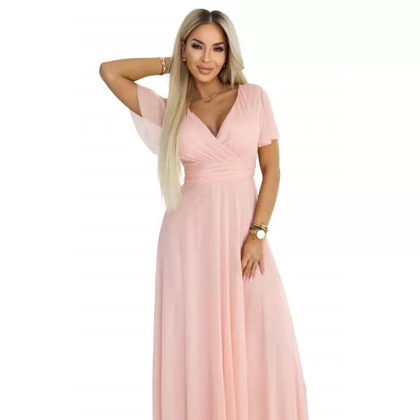  Rochie NUMOCO 635-7 PIERSICĂ 