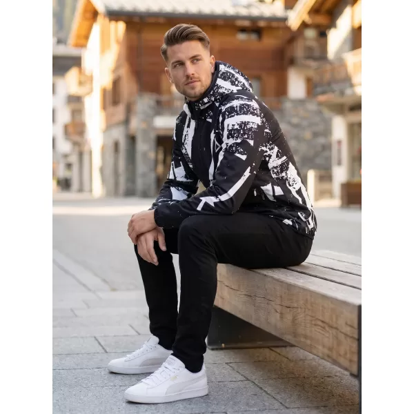  Jachetă softshell premium pentru bărbați ALTISPORT VOJ/ALM079JACK01 ALB-NEGRU 